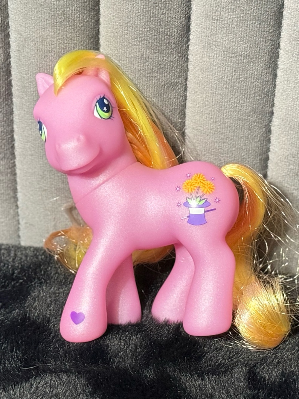 My Little Pony G3 Magic Marigold Pink Pony Figure Yellow Orange Hair Hasbro 2002